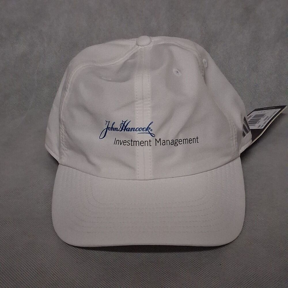 Adidas John Hancock Investment Management Snapback Hat White New with Tags